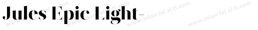 Jules Epic Light字体转换